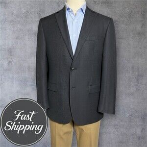 RALPH LAUREN Classic fit Mens Blazer 44R Sport Coat Two Button Jacket Gray